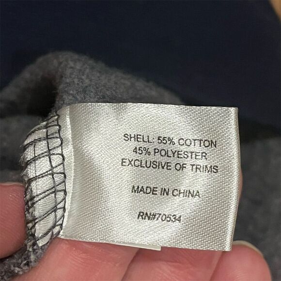 Orvis Men's 1/4 Zip Pullover Sweatshirt Gray Nautical Flag Trim L yacht - Picture 7 of 10